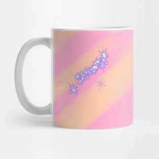 Pink red yellow watercolor abstract glitter art Mug